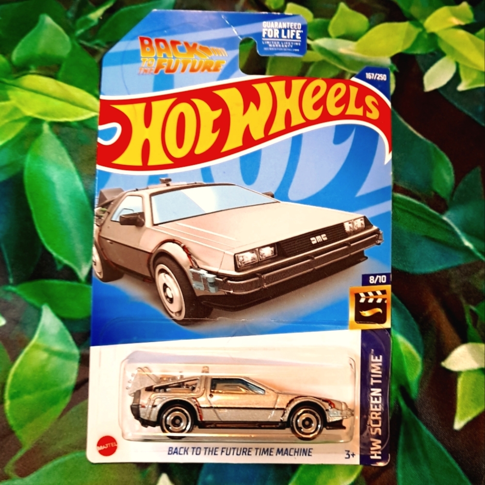 HOTWHEELS "Back to the Future Time Machine" DeLorean. New in box. HW screen time